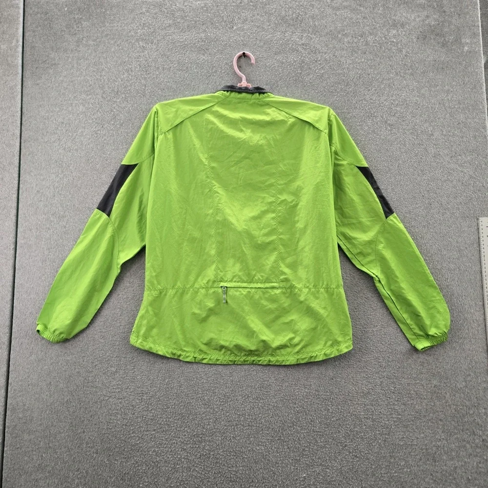 Nike Women Jacket XL Green Windbreaker‎ Activewear Gorpcore Zipper Logo Contrast